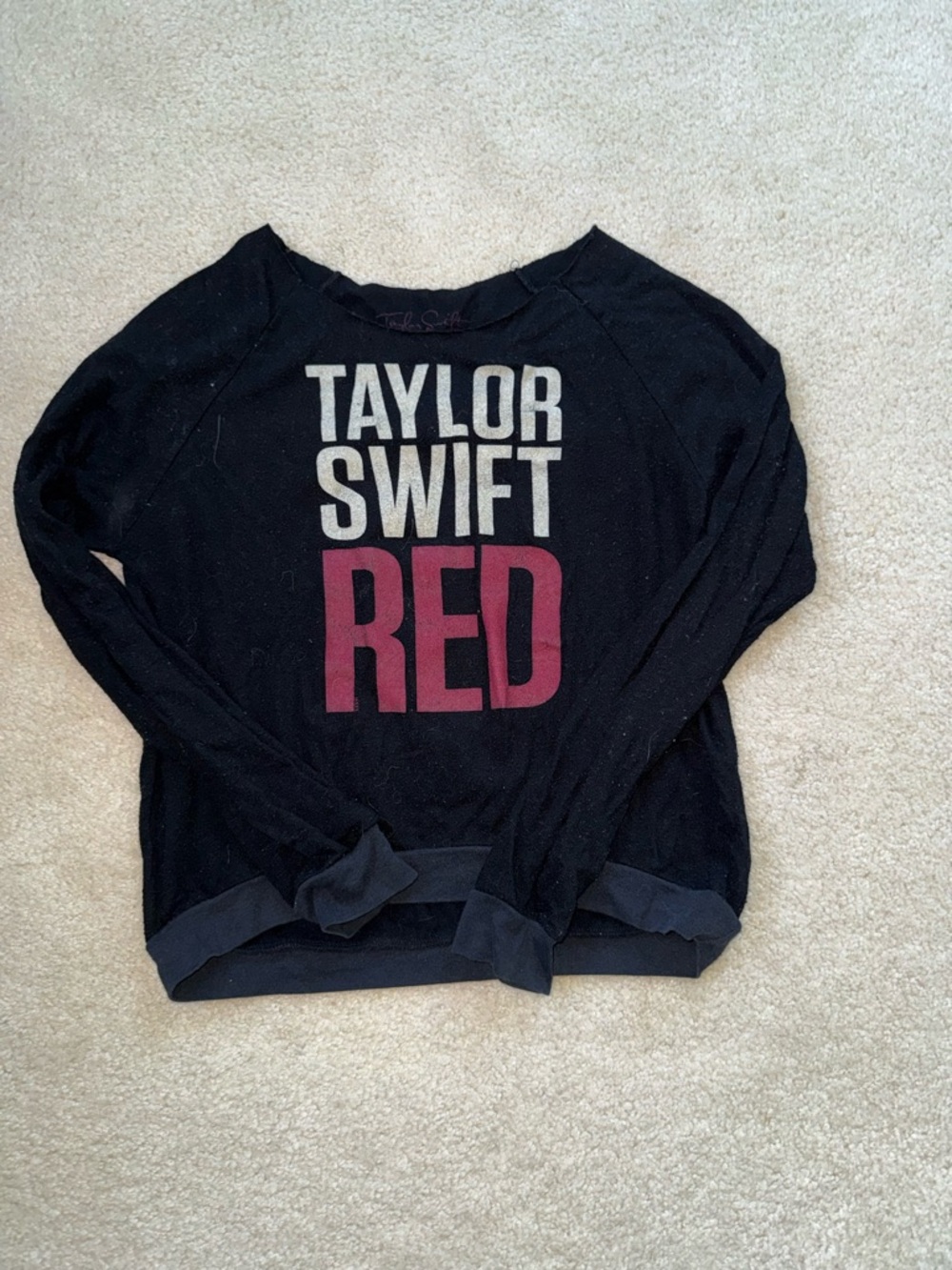 Taylor Swift RED era Black Graphic Sweatshirt